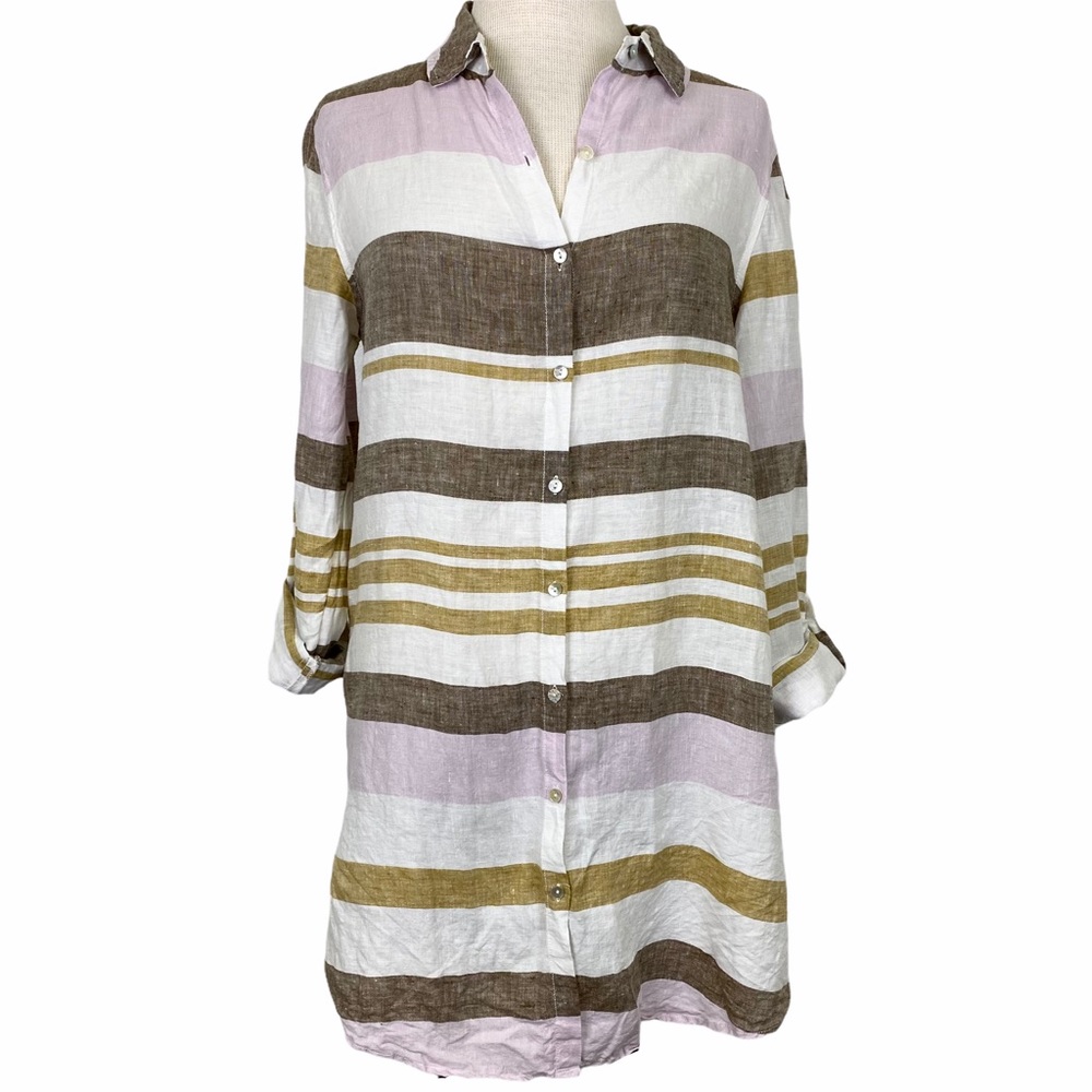 RACHEL ZOE Neapolitan Stripe Tunic Shirt Dress